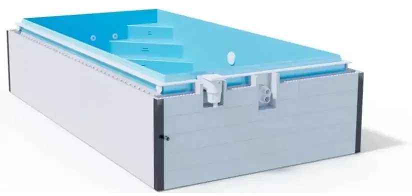 ThermoPP Qbig-poolpakke – rektangulær form, lyseblåt indre ThermoPP Qbig-poolpakke – rektangulær form, lyseblåt indre